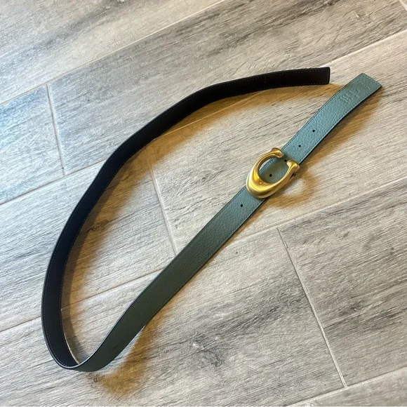 Coach Reversible Turquoise Belt Quiet Luxary 
Size 34 - Picture 2 of 5